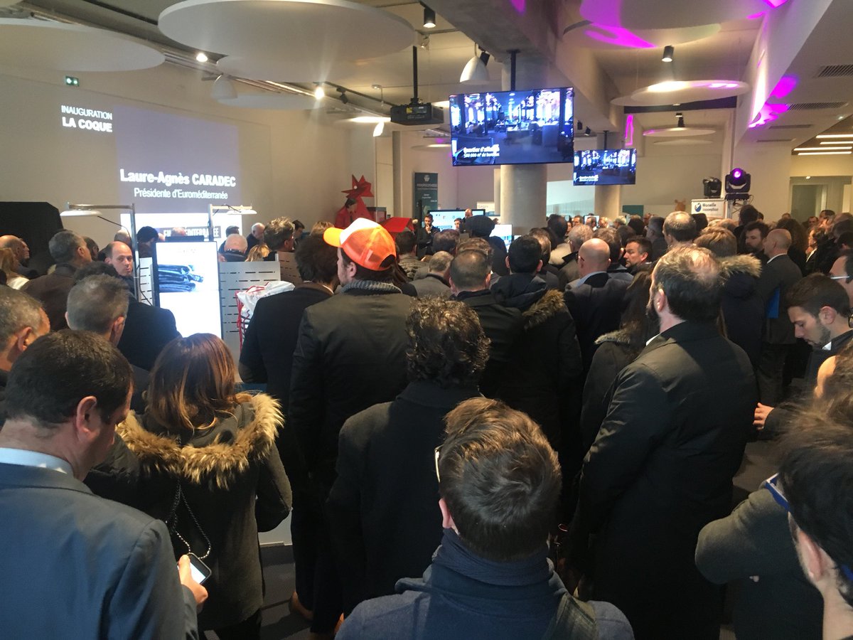 TurcanMichael's tweet photo. [#Replay] Inauguration officielle de @LaCoque_Numeriq ce 1er Décembre 2017 et présentation de leur nouvelle identité numérique ! C’était Full ! Bravo &amp; Merci aux différents acteurs pour cette belle initiative au cœur de #Marseille et longue vie à La Coque !! #AMFT  #OpenLaCoque https://t.co/RxSkctjBxA