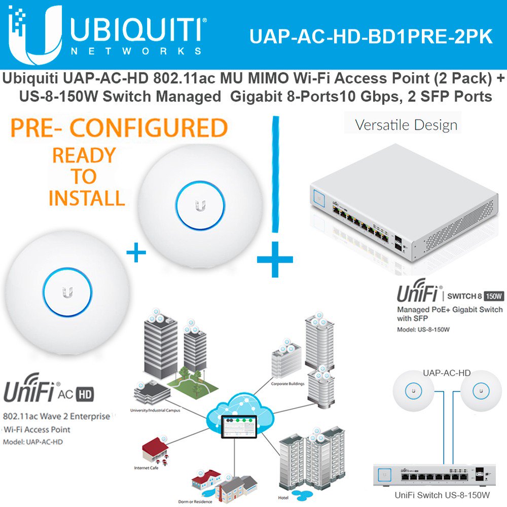 FlytecCompUSA's tweet photo. Ubiquiti Networks UAP-AC-HD (2 Pack)
https://t.co/3tqIRriPoj…/Ubiquiti-UAP-AC-HD-x2-80211ac-…
#Ubiquiti #Networks #PRECONFIGURED #Enterprise #WiFiAccessPoint #WiFi #Access #Point #AccessPoint #Switch #ManagedSwitch #Readytoinstall #install #MIMOtechnology #multipleclients #MiMO https://t.co/hKVv9sw9Rg