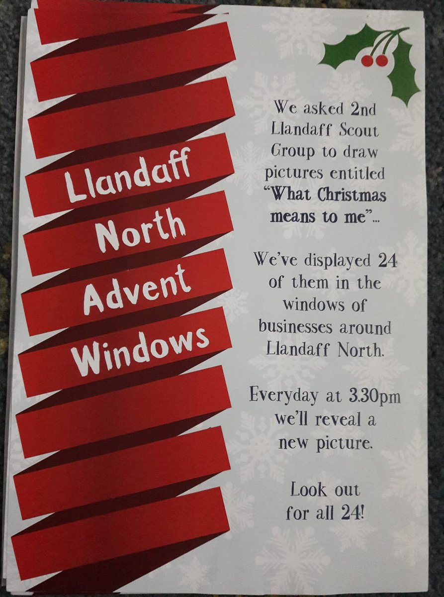 AfonExplorers's tweet photo. Fab community activity from @2ndLlandaff Scouts. Hunt for advent windows when dropping off your #scoutpost @LlandaffNorthP @ScoutsCymru https://t.co/TlT0znzVwf