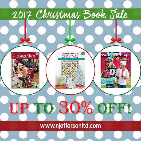 NJeffersonLtd's tweet photo. From now until the end of the season, stock up on holly-jolly Christmas books from brands like @ctpublishing &amp; @ShopMartingale! Hurry: https://t.co/HXE2fgHzzq #holidaysale #booksale #giftguide #ONSALENOW #clearancealert #b2b #sewing #quilting #crafting https://t.co/wm8ZKOH9PG