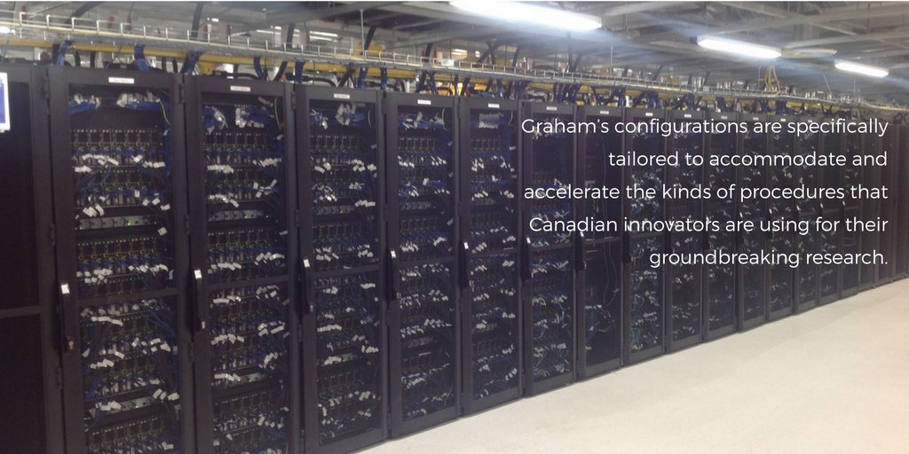 ComputeOntario's tweet photo. Want to know more about #supercomputerGraham? Here are ten cool things about one of Canada's most-powerful research computers. https://t.co/zNzvjOHwuh #FunFactFriday #CDNinnovation #ONTinnovation @ComputeCanada @SHARCNET @UWaterloo https://t.co/oPhKxn7pdh
