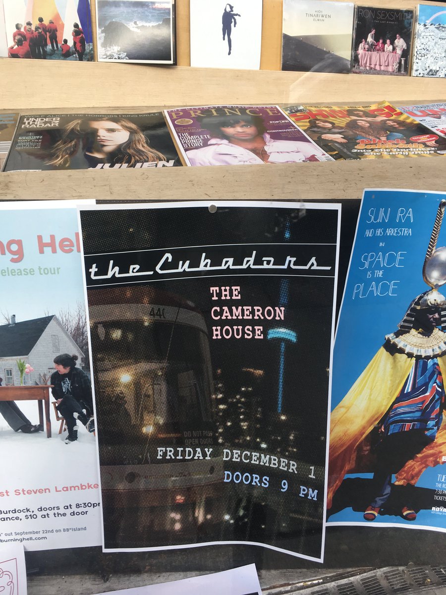 It says here <a href="/soundscapesTO/">Soundscapes</a>  that we are playing <a href="/TheCameronHouse/">Cameron House</a> TONIGHT. Guess we better get down there. Soaring rock show starts at 9pm.