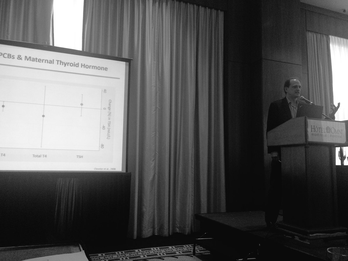 droalbert's tweet photo. Great talk by @jchevrier on exposure to common environmental contaminants and thyroid dysfunction in mothers and children #STC2017 #epidemiology https://t.co/RpwIOqgLiW