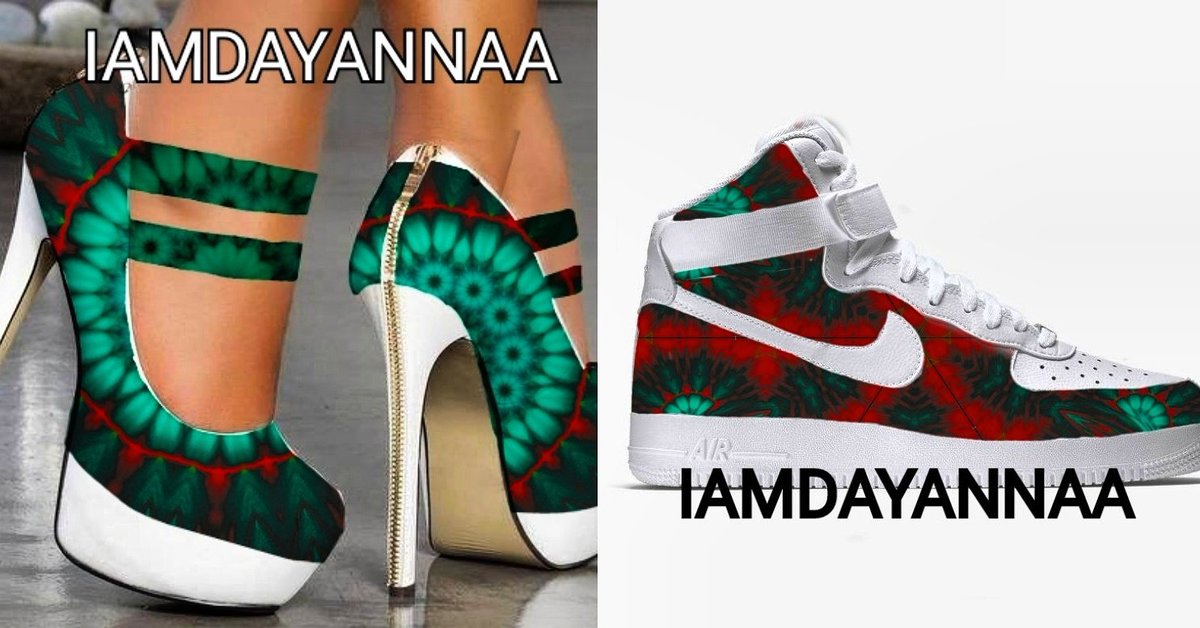 Mock Designs #illustrator #design #shoedesign #festivedesign #christmascolours #red #black #green #fashiondesign <a href="/TimesFashion/">Fashion Times</a> #art #nike