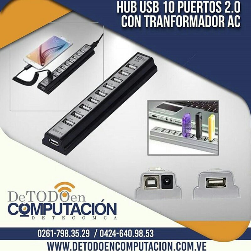 detecomca1's tweet photo. Regleta de 10 puertos USB compatible con 2.0 y 1.0 para MP3
Incluye transformador de alto voltaje y cable USB
Disponible en color negro
#DeTodoEnComputación #Detecomca #Computación #Sonido #Audio #Celulares #Accesorios #Video #Consolas #Videojuegos #Zulia #Maracaibo #29nov https://t.co/UcVH55AoXS