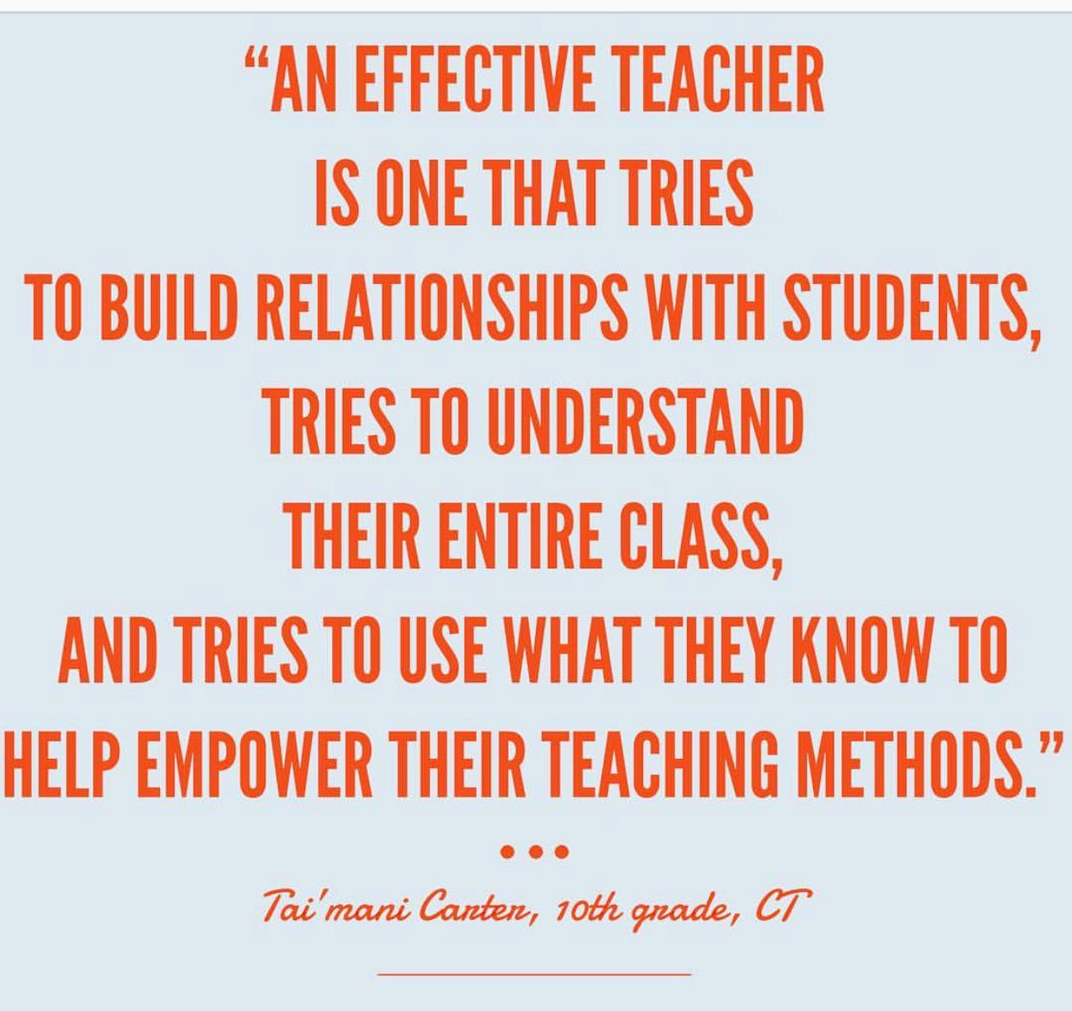 A student recently shared this with me! This is my #teachingphilosophy #relationshipsmatter #teachereducator #bcva