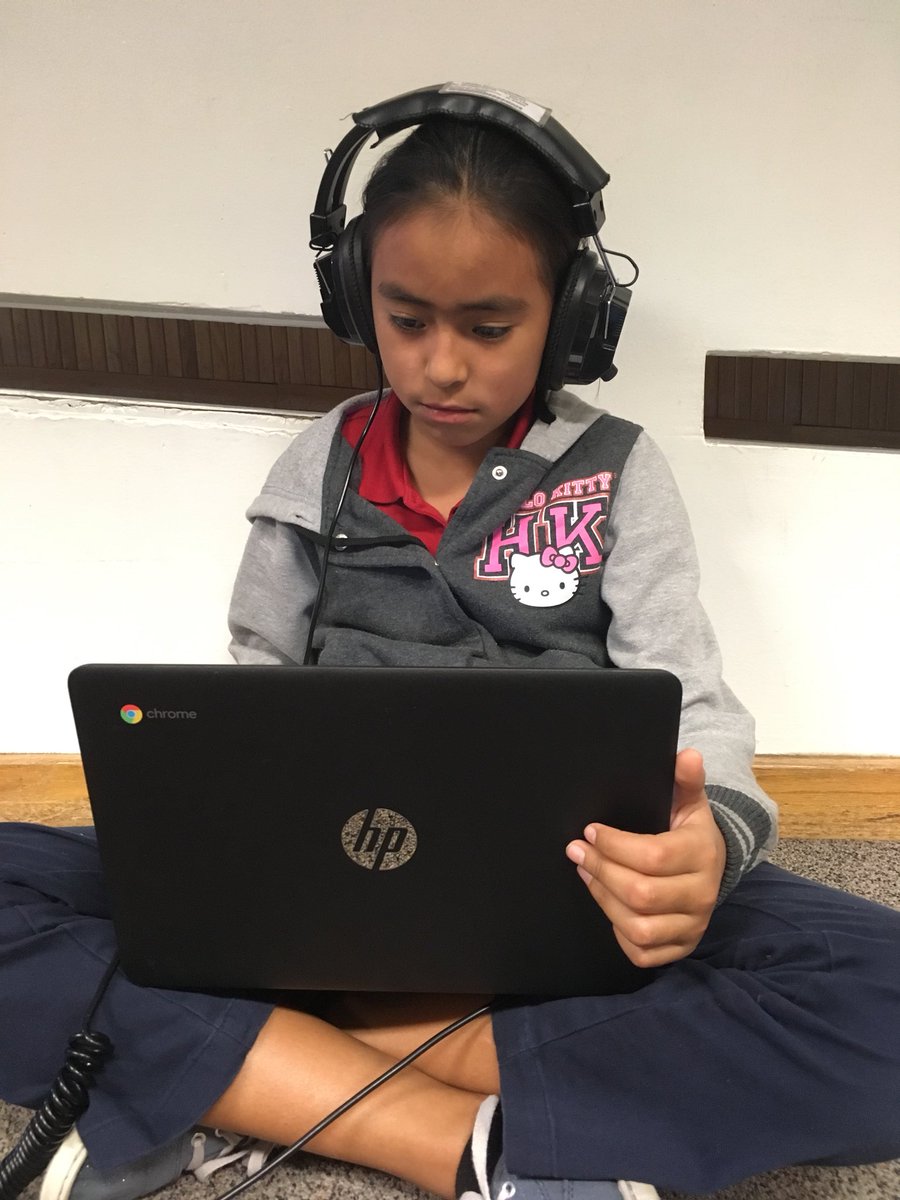 MsMendoza6's tweet photo. @LiestmanES #4grade #ELLs are #reachingthemoon #learningEnglish makes me #successfulstudent @DonorsChoose #fuelyourschool with @Chevron #chromebook @Alief_SLE @Istationed https://t.co/FcidSigjNp