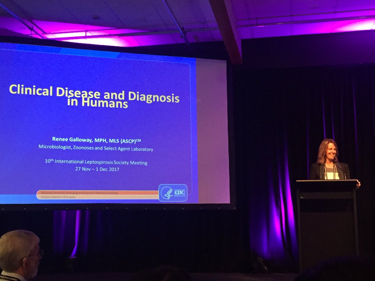 P_Levett's tweet photo. Excellent plenary presentation by my former colleague, Renee Galloway, from @CDCgov to start day 3 of the #Lepto meeting #onehealth #zoonoses #microbiology #epidemiology #NewZealand #Palmy #IntLeptoSoc #lepto2017 @ILS2017 https://t.co/yh7IhWGsuh