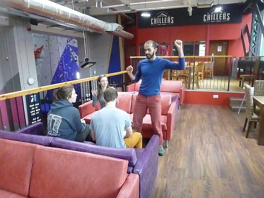 AlanHalewood's tweet photo. An very active day with @WHC_UHI #SOAS students today @youricefactor I was running a @Mountain_Scot #FUNdas1 #rockovers #handholds #footholds #WarmUp @the_AMI https://t.co/OOwUNQTR4e