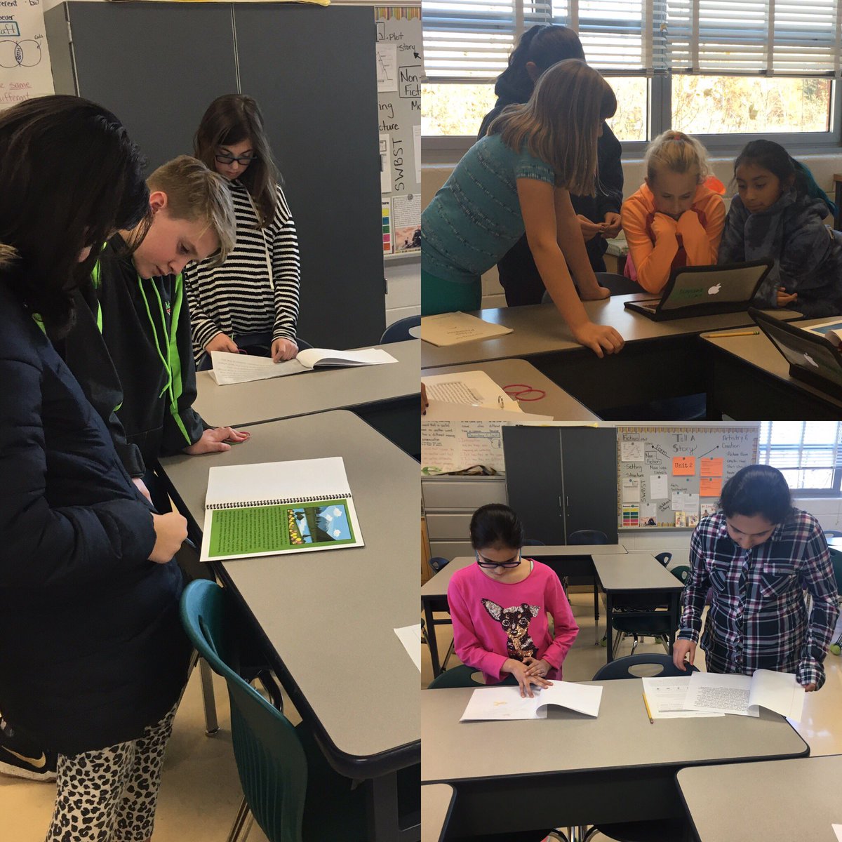 LiebnerM's tweet photo. @mehms #english6 students share children's stories they wrote. Ask a 6th grader to summarize their story for you! @FCCPS https://t.co/B7RZnRZp93