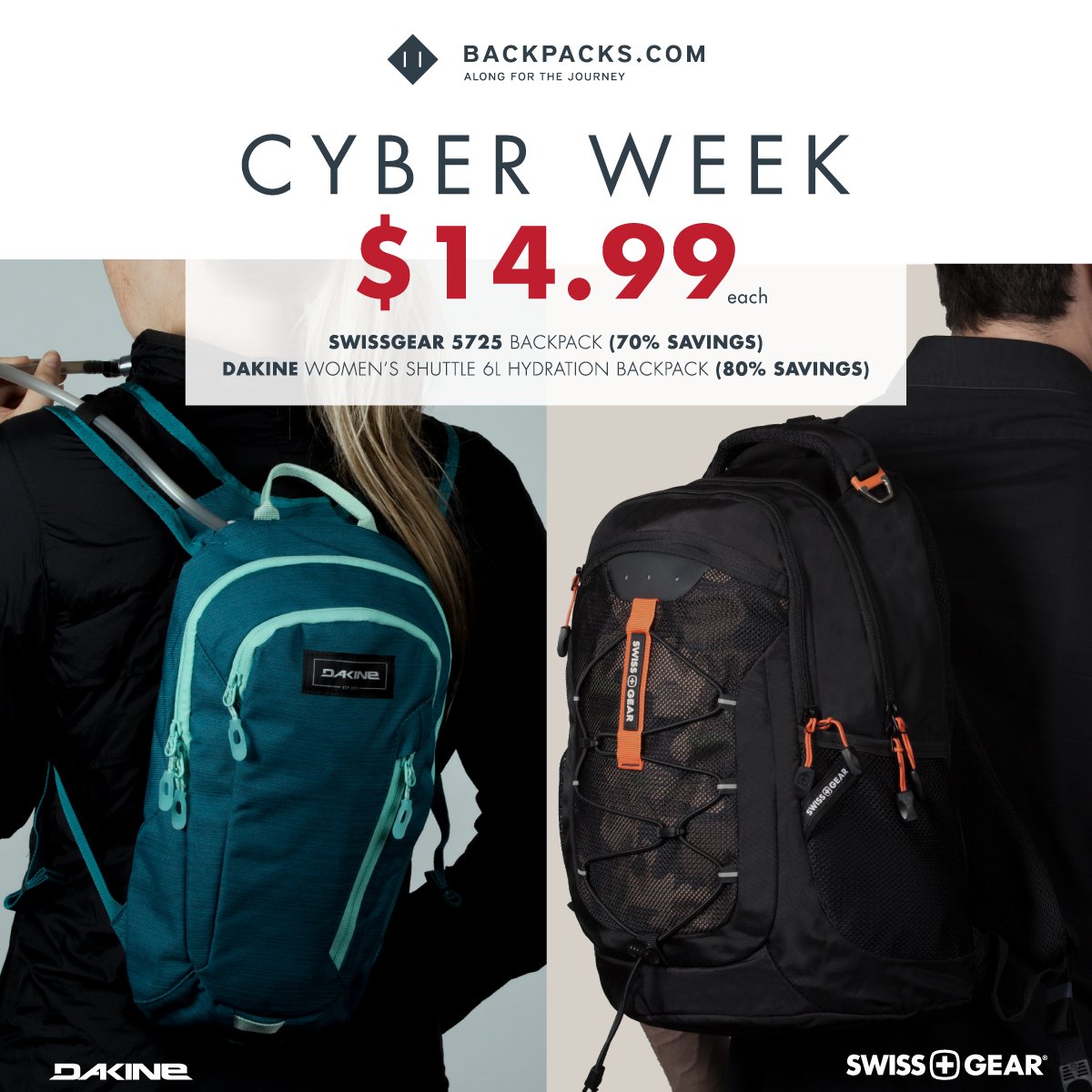 backpacksdotcom's tweet photo. Get either (or both!) a Swissgear 5725 backpack or a Dakine Shuttle Hydro Pack for $14.99!
https://t.co/z4bxY1kYfq
https://t.co/mRaTpwWuPR
#backpacksdotcom #sale #blackfriday https://t.co/QurOba9vd0