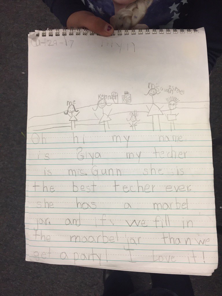 Stlaurentau's tweet photo. Rockbrook teacher's really rock- just ask a first grader! @RockbrookES @LewisvilleISD https://t.co/UG0v0JNkHT