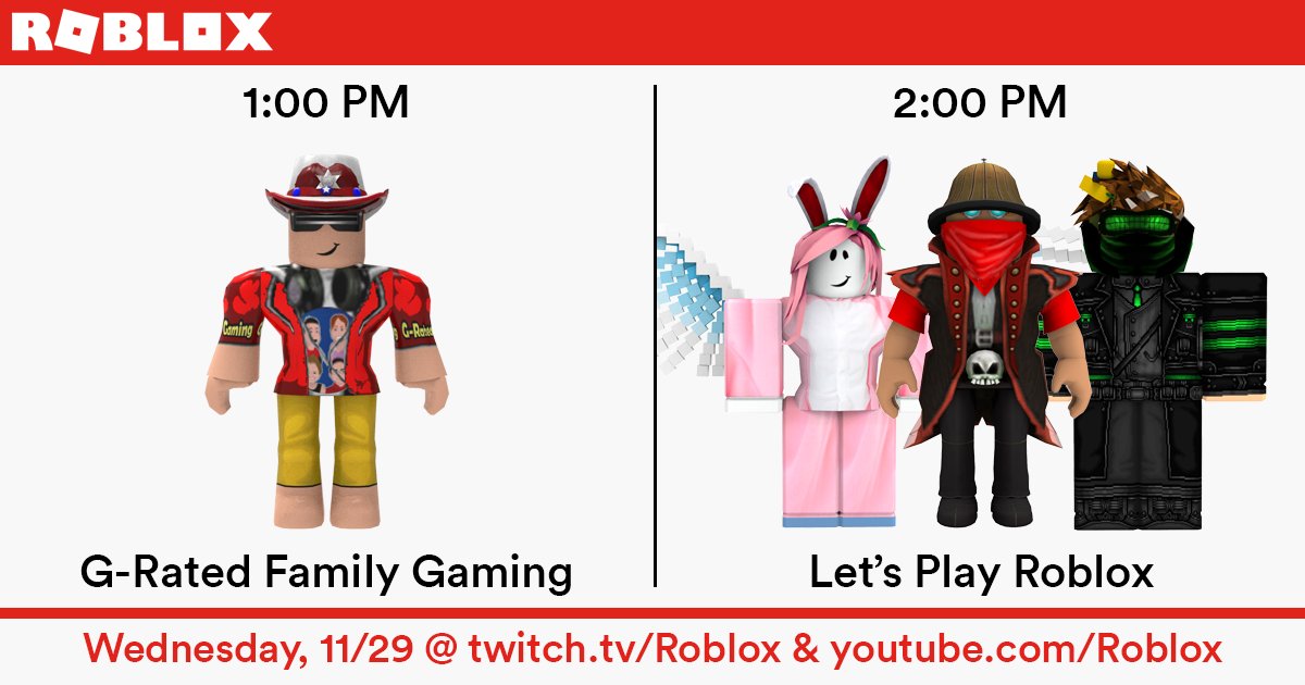 Roblox On Twitter Watch Todays Streamer Lineup - 