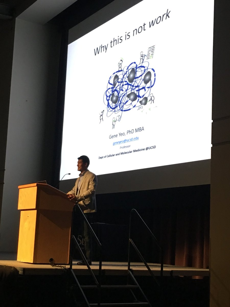 UCSDPDA's tweet photo. Keynote speaker Gene Zeo starting now! #UCSDPostdocSymposium @UCSanDiego https://t.co/to2vyn5OJf