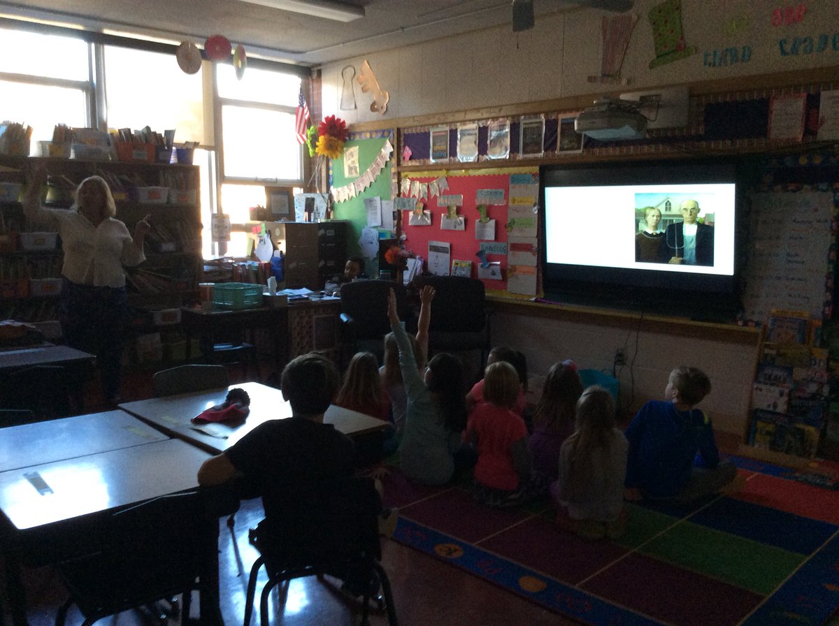 mhelmuth14's tweet photo. Third graders are loving the picture lesson on #americangothic ! Thanks Kerry!
@RUSBLVD https://t.co/r7RsiyLK3r