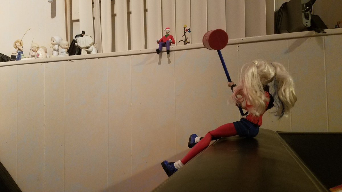 rockmaster9001's tweet photo. #Joker's latest imitation of #elfontheshelf. #jokerontheshelf https://t.co/n6138agJ7I