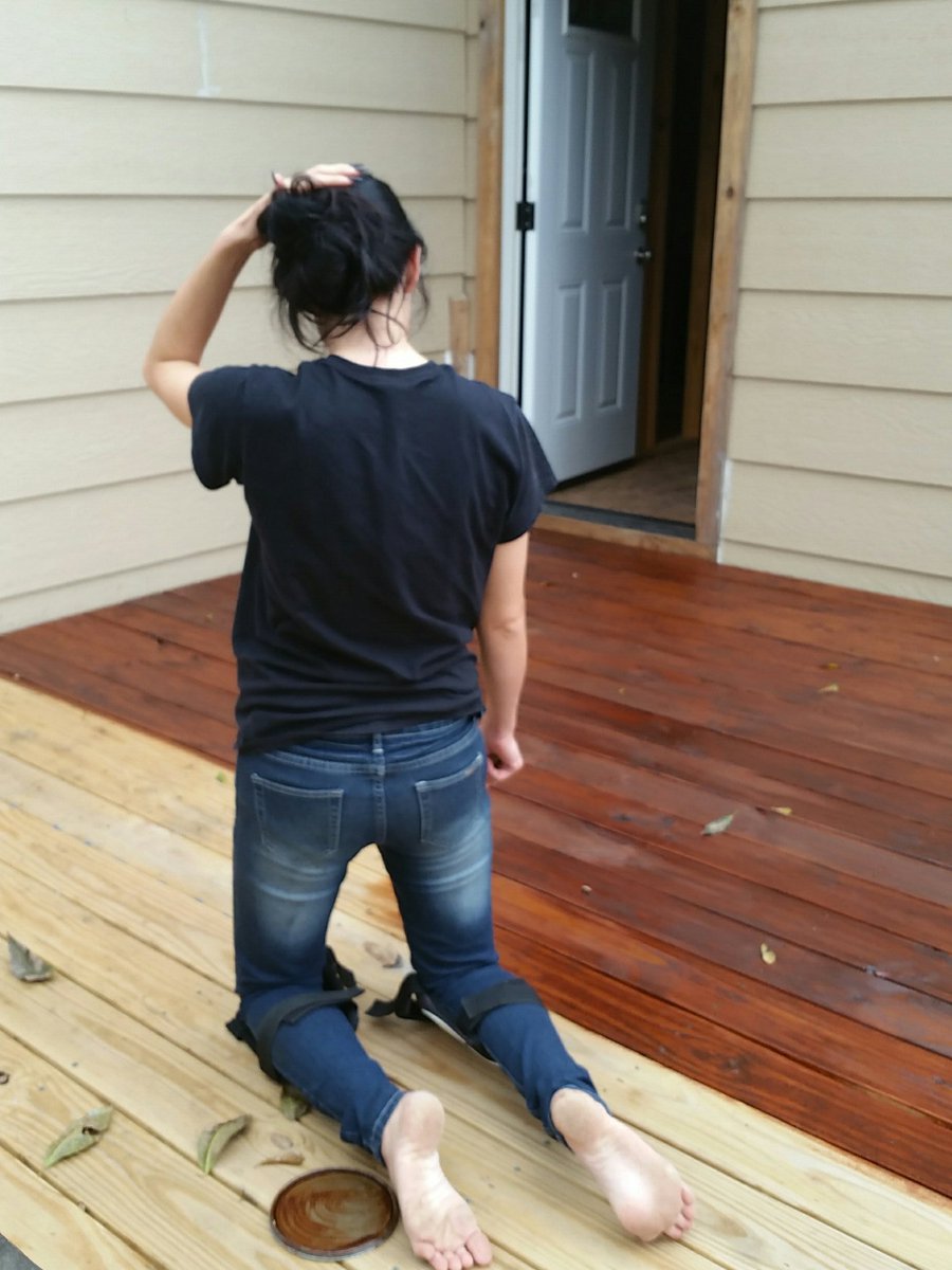 philipbgriffin's tweet photo. Im covered in sawdust working on rails, shes covered in stain from a yellow pale #deck #elevated #workingwednesday #drillinit #waxonwaxoff https://t.co/N2vXsXaEsv