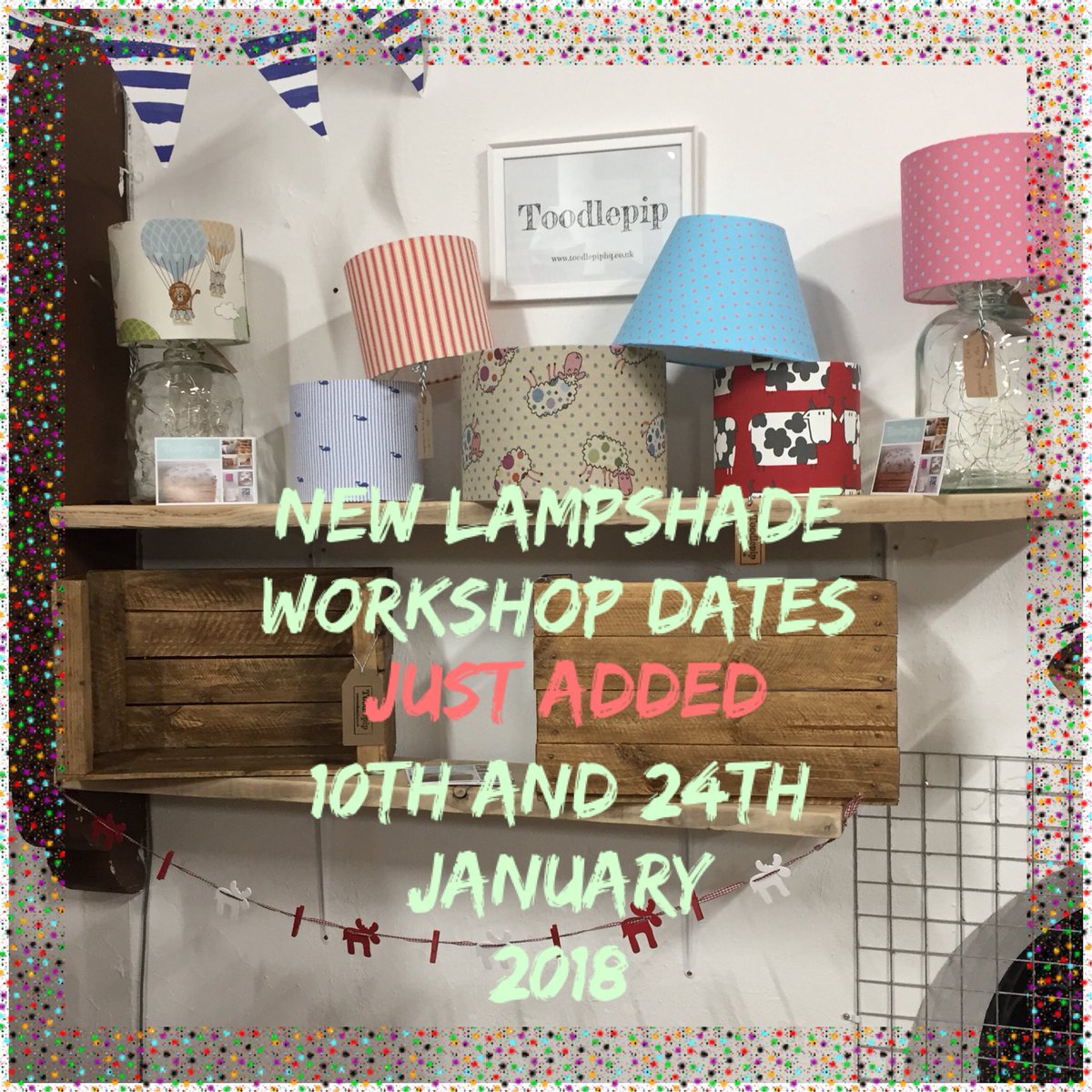 toodlepiphq's tweet photo. Make Your Own Lampshade Workshops at @emporiumTA21 - book a space through The Emporium Somerset for January 2018 https://t.co/BDrlzh0F1C