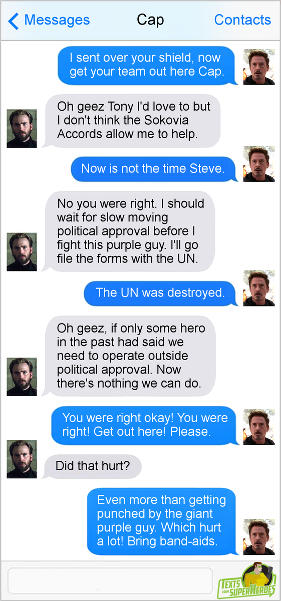 FromSuperheroes's tweet photo. Let's have a Civil Infinity War fellas.
https://t.co/YVRLvPIRsi https://t.co/bXshbHG7fr