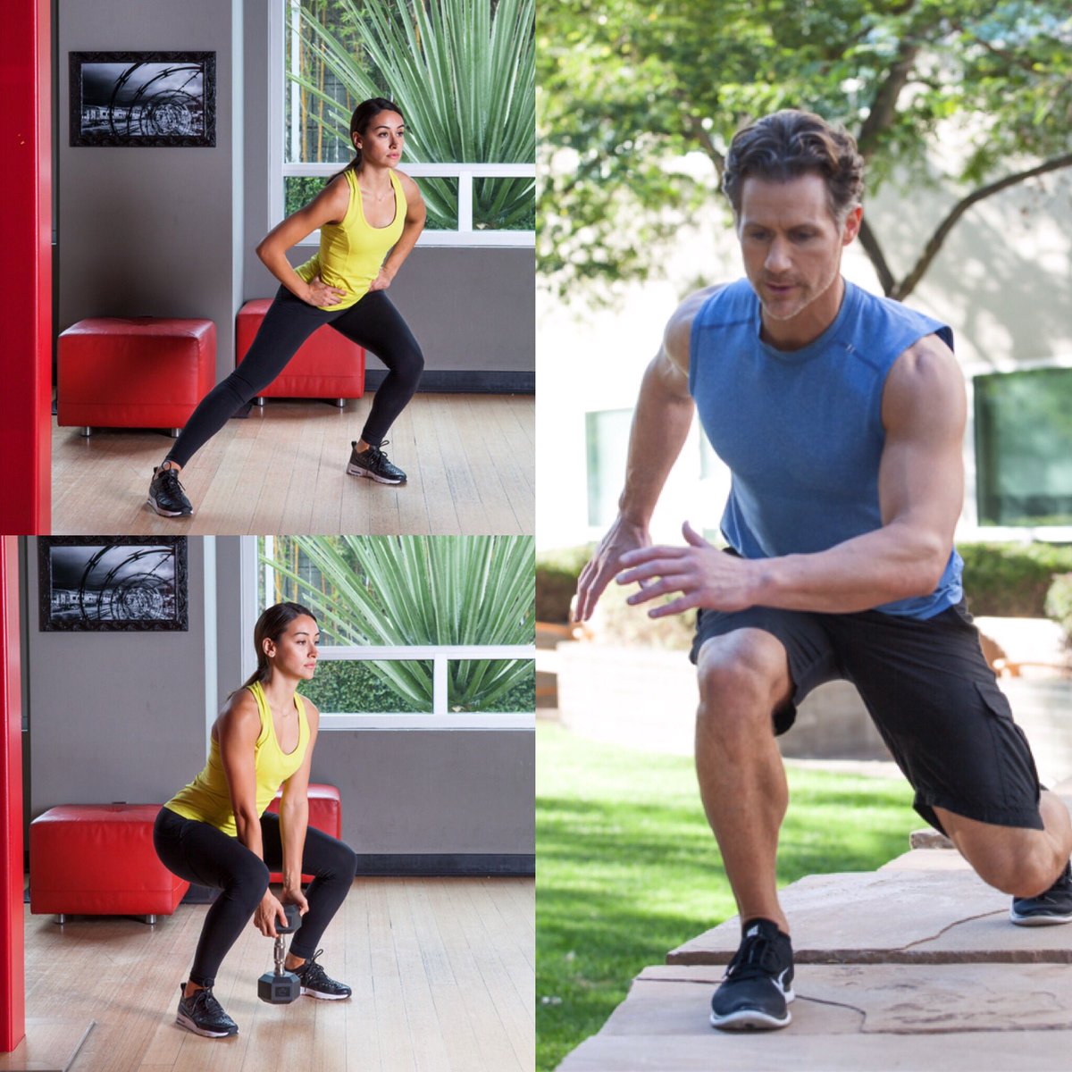 IRT_fitness's tweet photo. Potential Squat Pattern variations for Wednesday workout. #irt #intrinsicresistancetraining #resistancetraining #strengthtraining #bodyweighttraining #fitness #fitnessmotivation #personaltraining #squatpullpush #coreposture #posture #core #breath #squat #lunges #woodlandhills https://t.co/6KwUU0fLc1