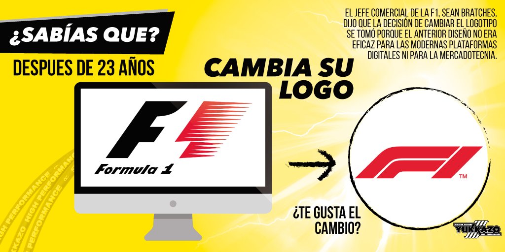 YUKKAZO's tweet photo. ¿Sabías que?

Después de 23 años @F1

#TransmitirPuraEnergia. 

💪⚡🚗 https://t.co/iXNgt2SvDY