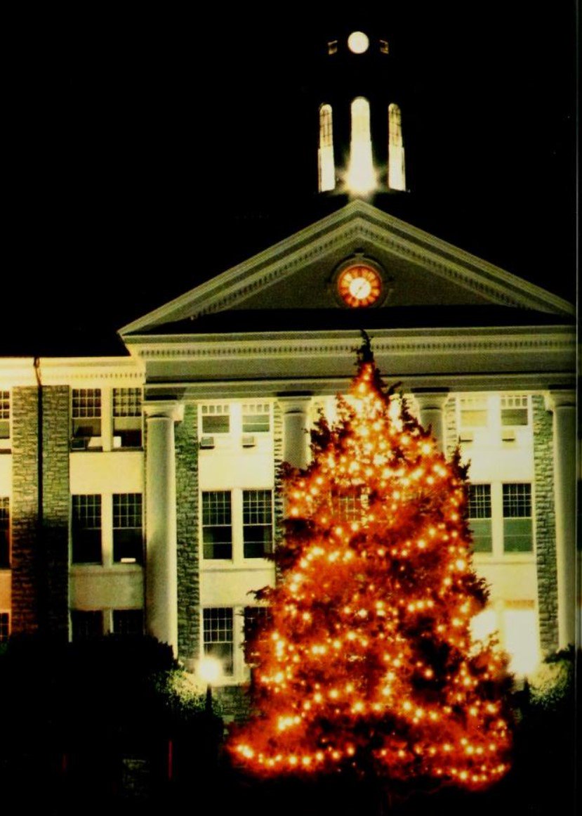 In honor of the <a href="/JMU/">JMU</a> Quad Lighting tradition happening this Friday evening, today's #WilsonWednesday features the beautifully lit tree in front of our beloved Wilson Hall from 1999.