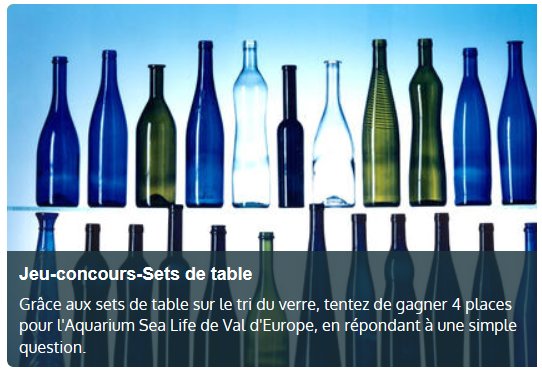 VerreAvenir's tweet photo. Le  #Smitom (nord Seine-et-Marne) s'engage pour le tri des emballages en  #verre : 27000 sets de table pour inciter au #recyclage du #verre 
#concours https://t.co/GAKohGZLhs