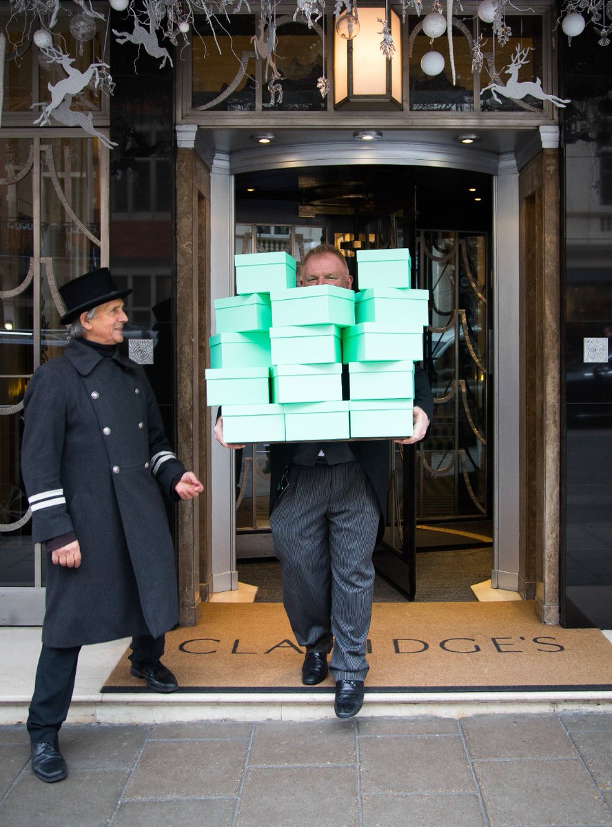ClaridgesHotel's tweet photo. Itโs beginning to feel a lot like Christmas at Claridgeโs this week as our Christmas Puddings arrive #ourRoman #ourMichael #christmaspuddings #claridgesfamily #christmasiscoming #claridges ๐ฒ https://t.co/mGyRVKeKVI