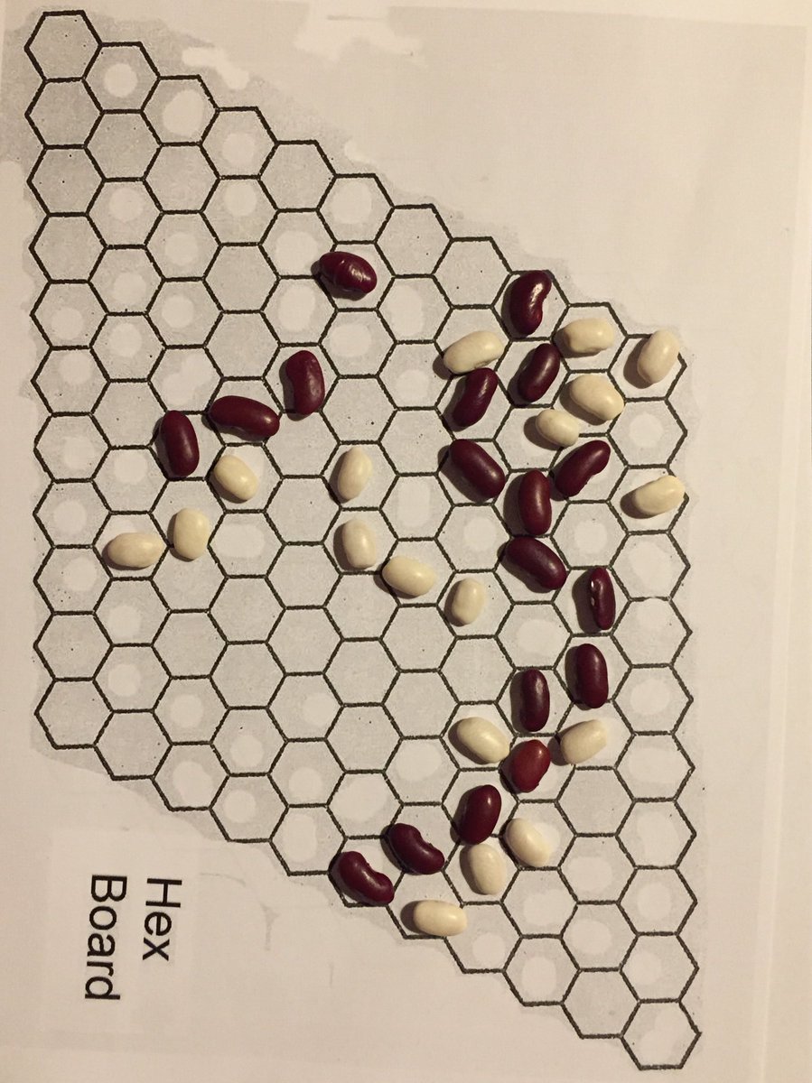 elisabetta_none's tweet photo. My first game of #Hex !
It has been proven that there always is a winning strategy for the first player, luckily we do not know it yet, or the game would be spoilt.
#DIYBoardGames #DryBeansGame #Boardgame #abstractboardgame https://t.co/Zsn5xAaQIU