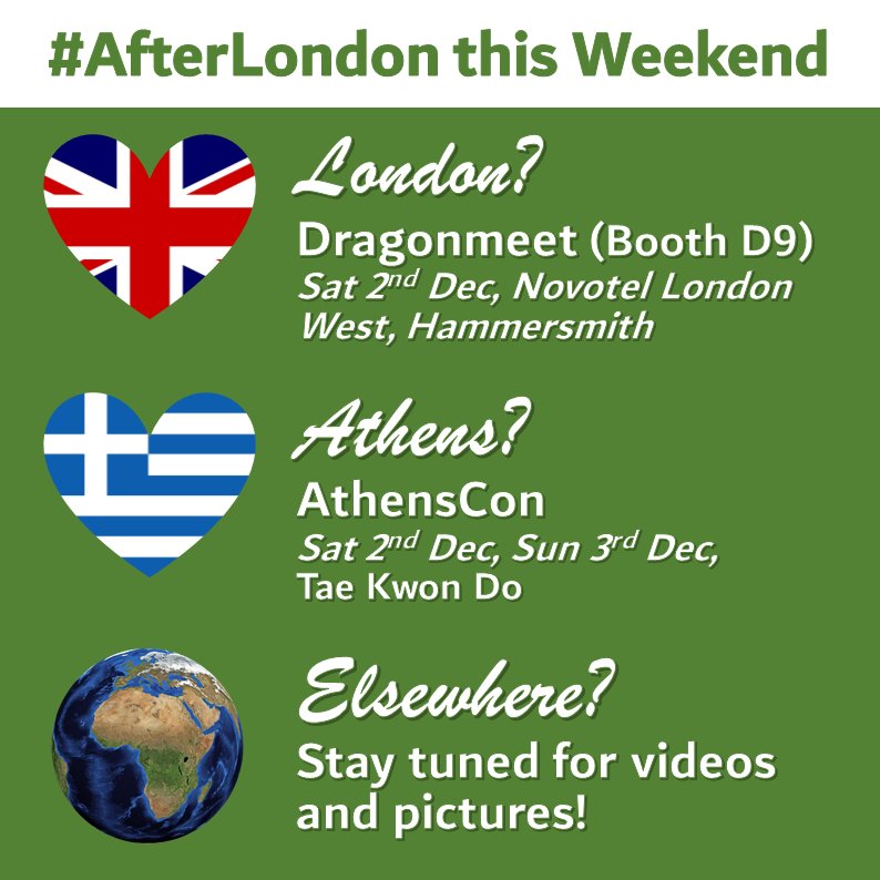 HerculesGameStu's tweet photo. Nothing ruins the perfect Friday like realising it's only Wednesday :/ But worry not! This weekend, #AfterLondon will be there with you!
London: Find us in @Dragonmeet on Sat 2/12
Athens: Find us in @AthensCon on Sat 2/12 and Sun 3/12
#Dragonmeet #AthensCon https://t.co/iEis5pS7jx
