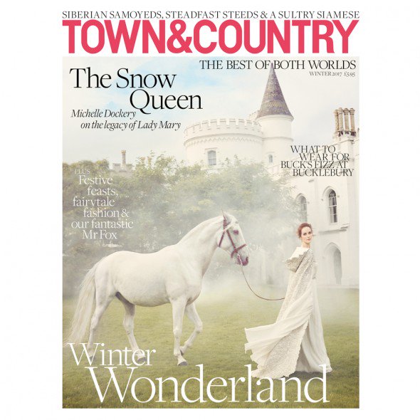 ZaeemJamal's tweet photo. @MichelleDockery rocking #WinterWonderland in @ZaeemJamal. Loving the @townandcountry Snow Queen shoot! https://t.co/z4Qtv9bfJL