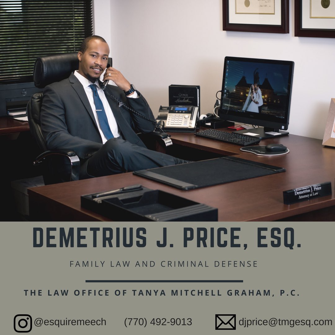 tmgpc's tweet photo. Call Attorney Demetrius Price for your legal needs‼️(770) 492-9013 Image: @rocketsdontswim #atlanta #tuckerga #lawyerup #welitigate #familylaw #criminaldefense #tmgpc #atlantaattorney https://t.co/I0VCQdYJtO