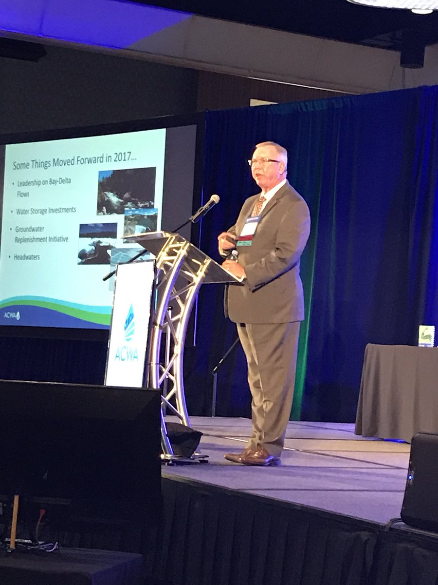 ACWAWater's tweet photo. ACWA Exec Dir Tim Quinn discusses the secrets to ACWAs success in 2017... it’s all about teamwork and member engagement #ACWAConf #CAWaterStrong https://t.co/xuEOJztP9V