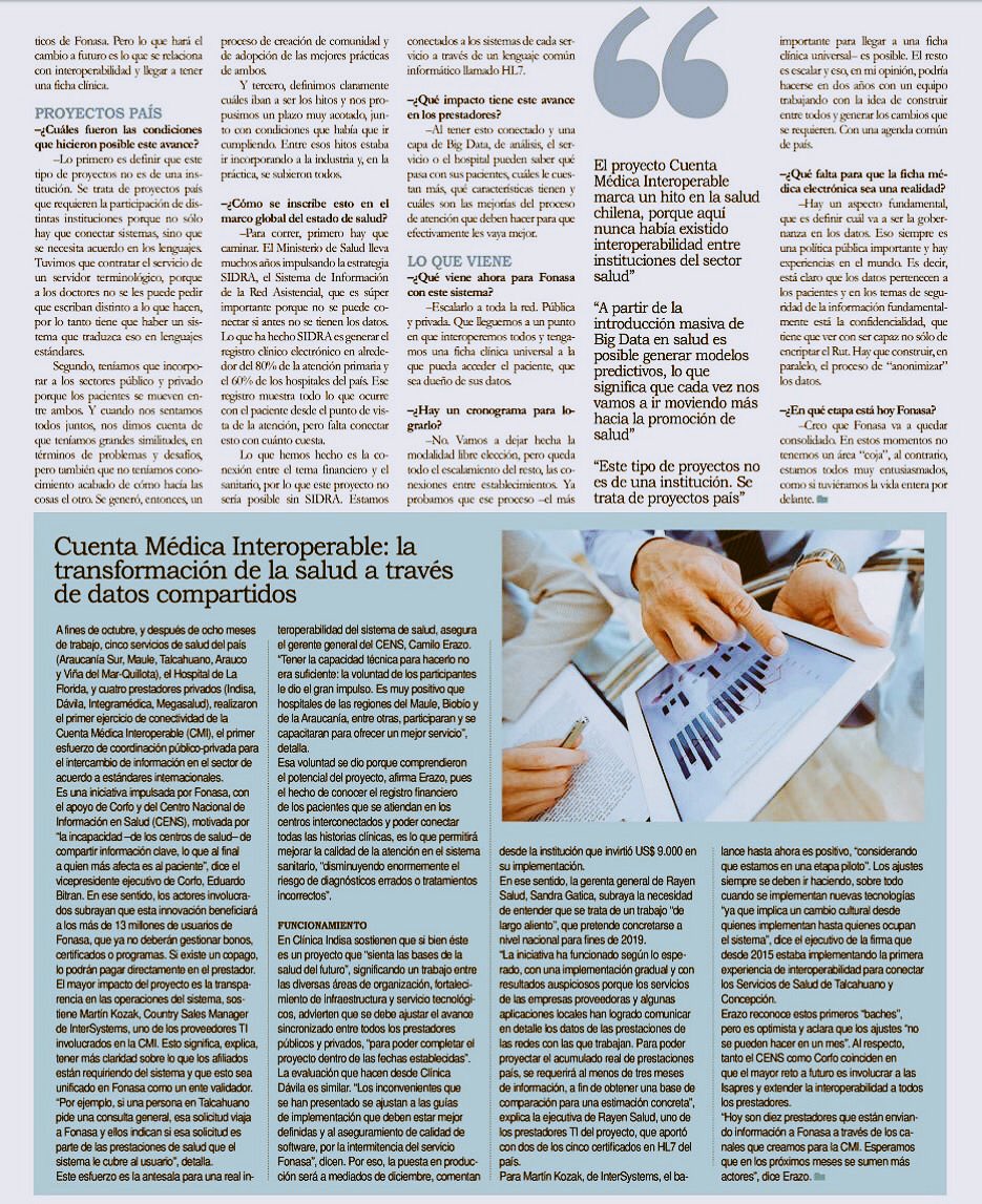 Fonasa's tweet photo. Directora de Fonasa Dra. Jeanette Vega: "El sistema de salud del futuro será virtual" Hoy en @DFinanciero #CuentaInteroperable #CuentaMédica https://t.co/OoLwhy1uq5
