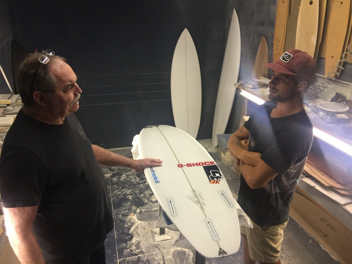 rustysurfboards's tweet image. Lucas Silveira and the boss man himself getting Lucas’ next quiver dialled in. #rustysurfboards #talktoyourshaper