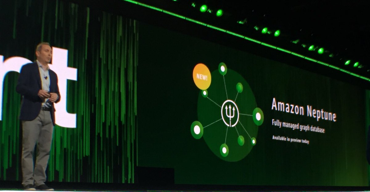 Announcing Amazon Neptune, a fully managed graph database. Available in preview today #reInvent
