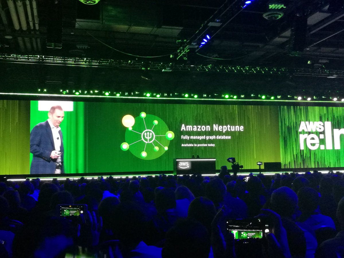 unclebenzzz's tweet photo. #aws #reInvent @ajassy announcing #neptune managed graph database @EasyBlogs https://t.co/6MKSI3uE6N