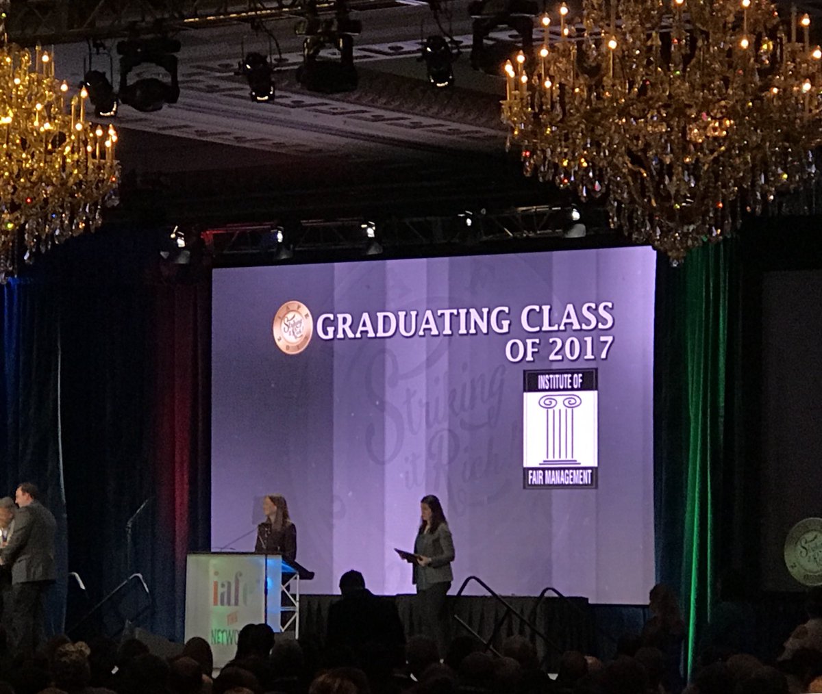staceycohenw's tweet photo. Final day of the final @IAFE conference in Vegas, honoring scholarship recipients and Fair institute grads - the future of IAFE is bright! #IAFE2017 https://t.co/MvFG872Rgz