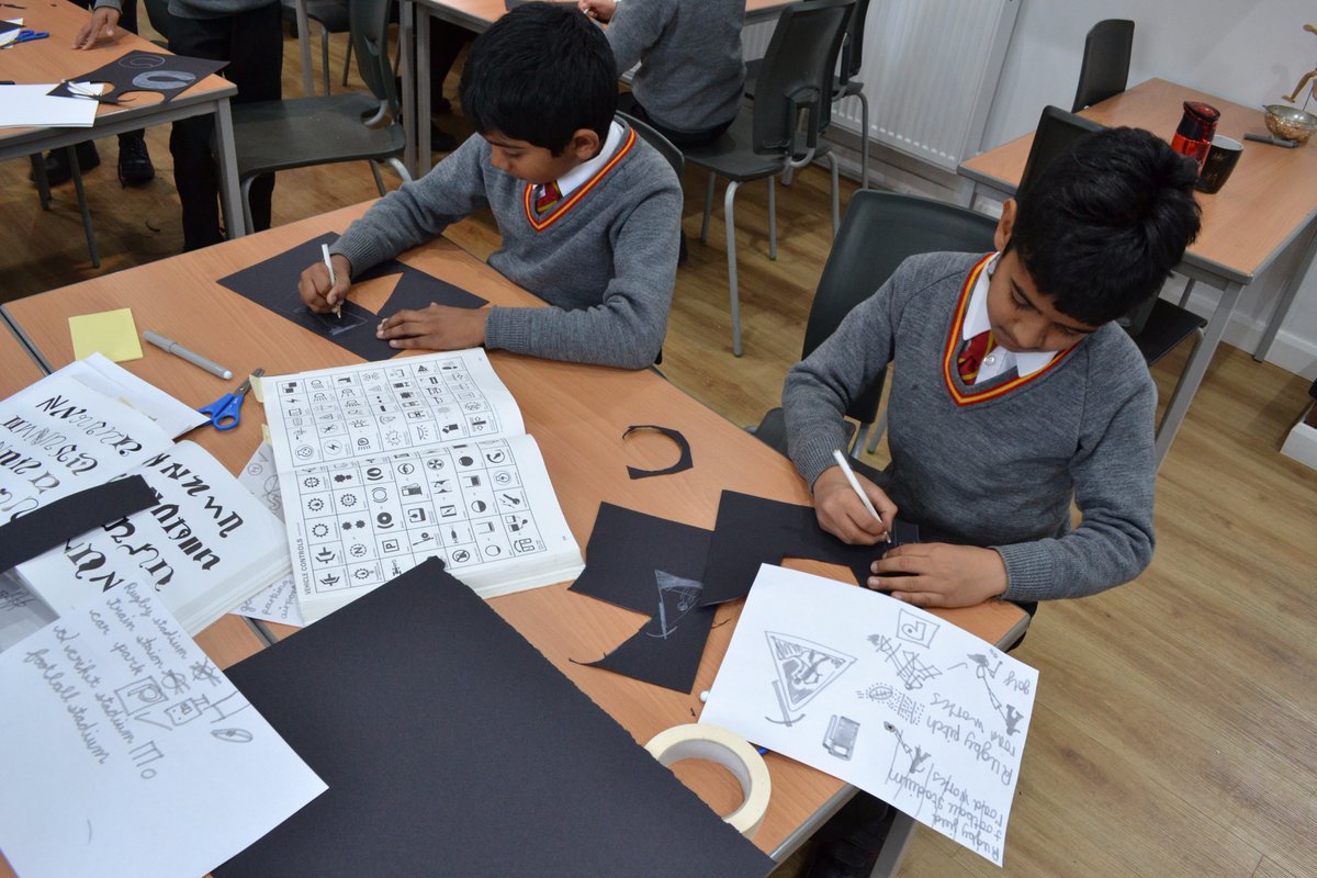BuckinghamPrep's tweet photo. #Year4 and visual artist #StephenWalter try to illustrate the essence of a place in #London through symbols. We are very impressed with their collective map #symbol #process #negativespace #maps #London #mapping #shape #contrast https://t.co/W8pLvZkVHA