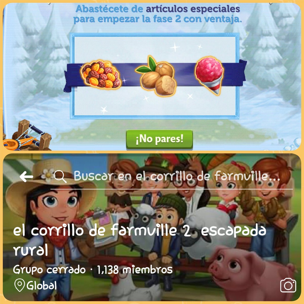 cielo_gaf's tweet photo. @luly67 Busca nos en facebook!! Como "el corrillo de farmville 2 escapada rural https://t.co/40aiipVru1