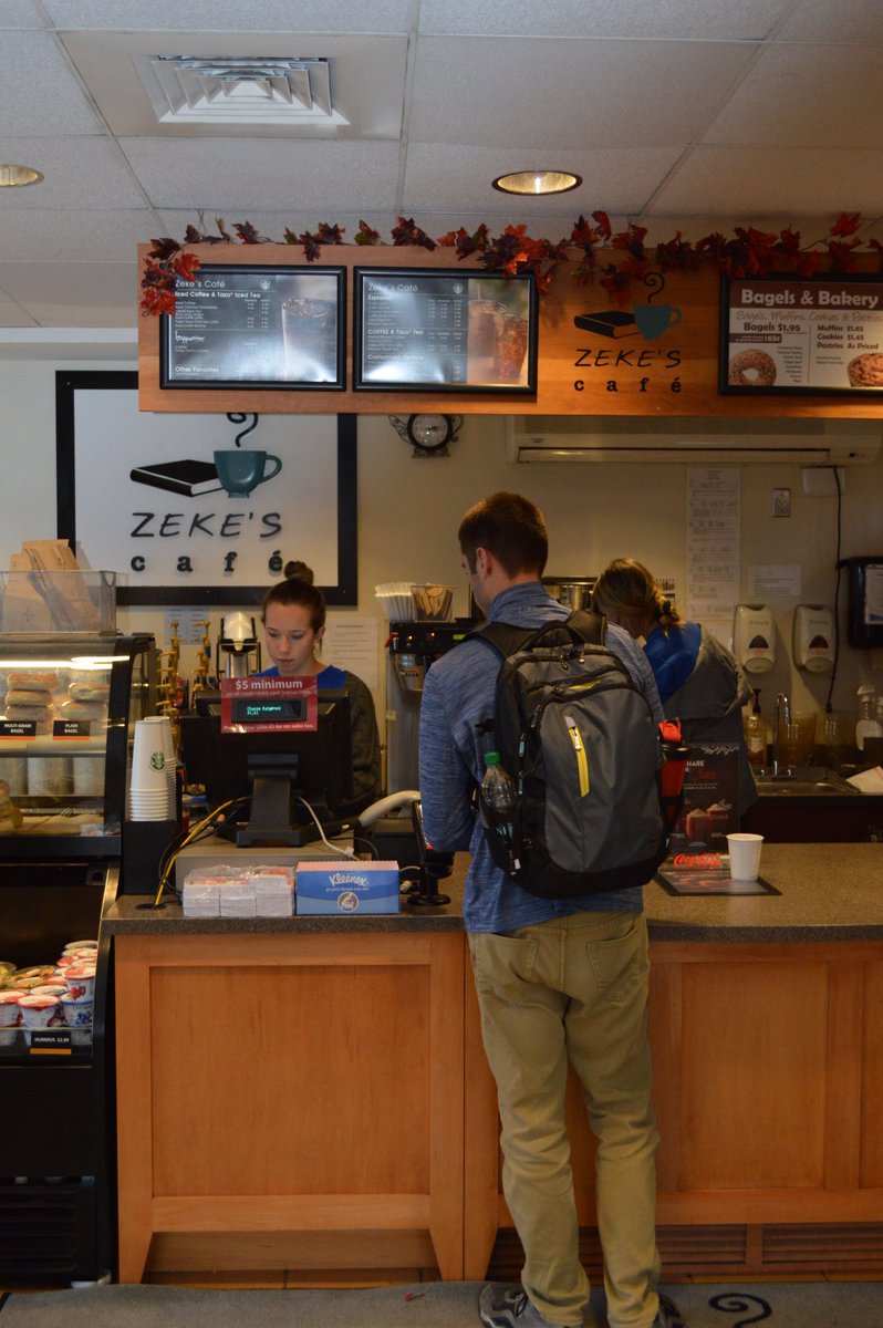 UNHDining's tweet photo. If you're at the @unhlibrary and need a study snack or caffeine boost, stop by #ZekesCafe which is located on the 4th floor! β #UNHTips https://t.co/qK7Lr5chtl