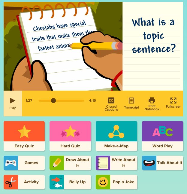 brainpop's tweet photo. Compose yourself: BrainPOP Jr.'s Movie of the Week helps K-3 kids write a good paragraph! https://t.co/bBDRGuirmy https://t.co/nB0Txhm6hl