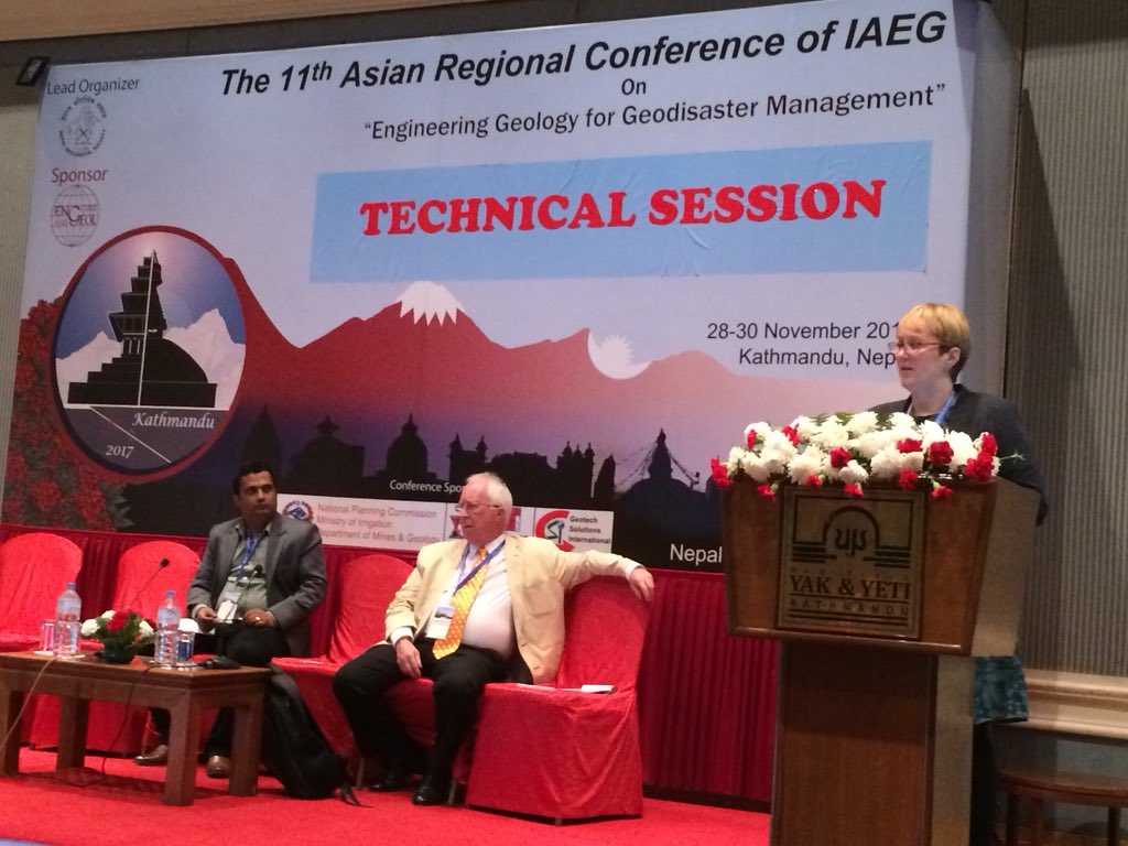 LANDSLIP_NERC's tweet photo. @BGS_Helen introducing @LANDSLIP_NERC project @IAEG_World #ARC11 today #Landslide early warning https://t.co/A71LSDLmZA