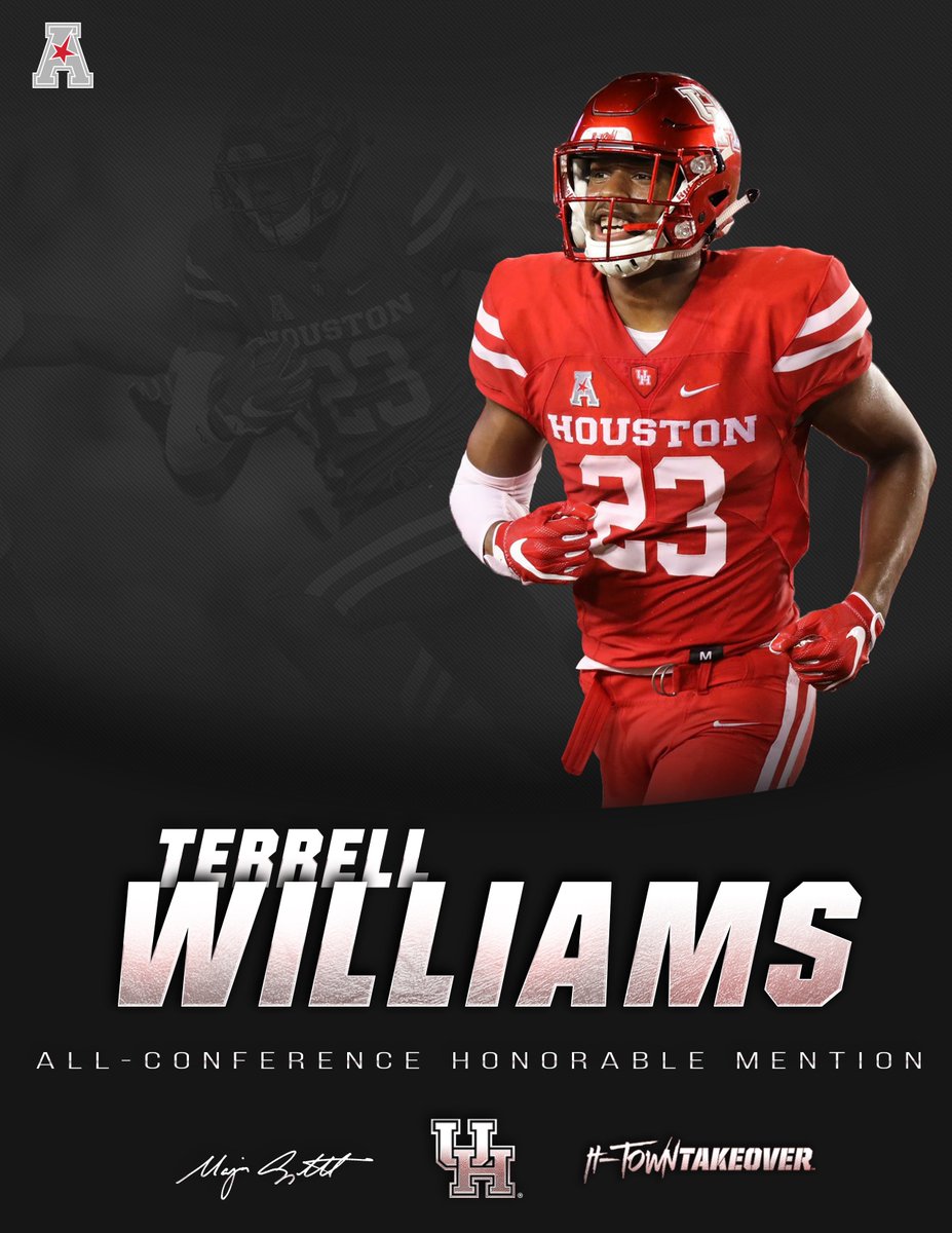UHCougarFB's tweet photo. Rounding out the #HTownTakeover's @American_FB All-Conference selections, congrats to @Twill_TheGreat &amp; @Herkuless__ on earning honorable mention honors! https://t.co/5jWgcu6QZL