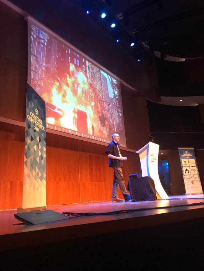 Hourences's tweet photo. I am at Control Conference from @ControlMagazine today for @Unrealengine - presented my Cinematic Robots project, and thanks to @KualityGames for showing off UE4 game Bolt Storm https://t.co/moCcJAu5tg with me :) https://t.co/7lvvQoRLQz
