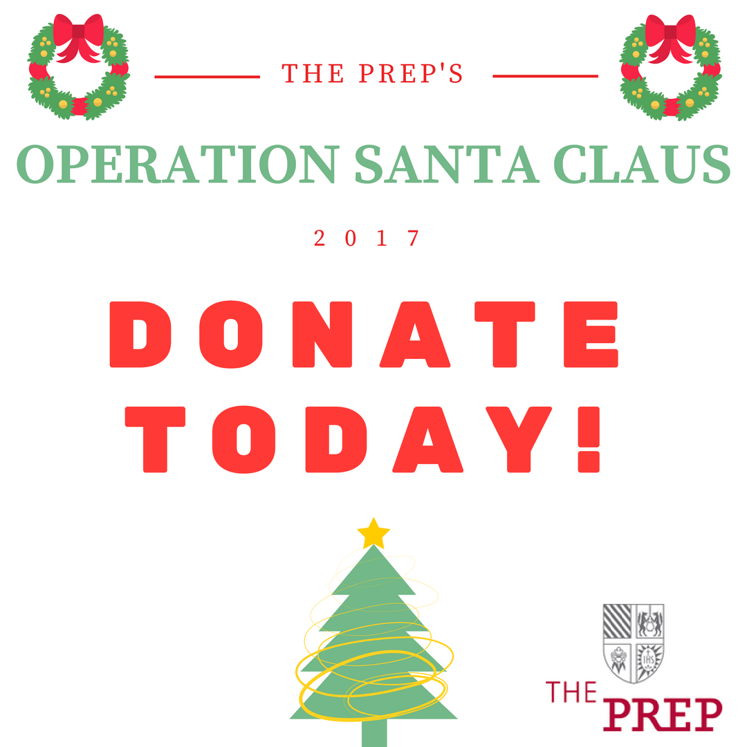 SJPrep_MandM's tweet photo. Santa needs your help! Donate today to support this year’s Operation Santa Claus. A donation of $25 per family is recommended, but every dollar counts. Thank you for your generosity! To donate, go to https://t.co/Z3pmlmZe8P https://t.co/QcSnCnmmSP
