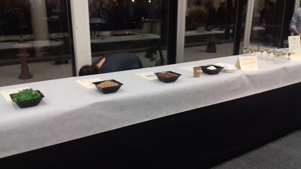 DeodatoTapete's tweet photo. Just tasted #salt #almond #rocket #caramel #darkchocolate #redfruit & #redwine & #whitewine @esa #BiDS17 in Toulouse! Can you imagine!!! https://t.co/KSxmt6UUu6