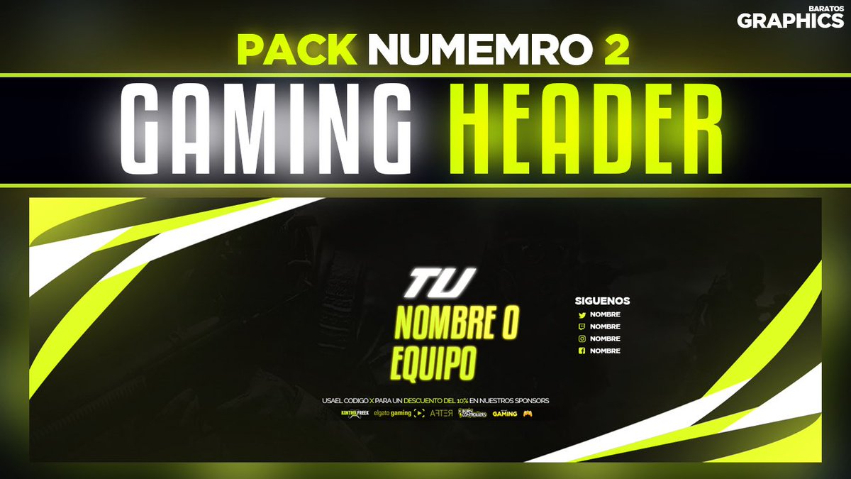 ¡Nuevo diseño de Gaming Header!🚀
-Elaborado desde 0 en el estudio💻
-Totalmente editable🎉
-Precio: 2€

Para realizar la compra o más información MD 🛒📩