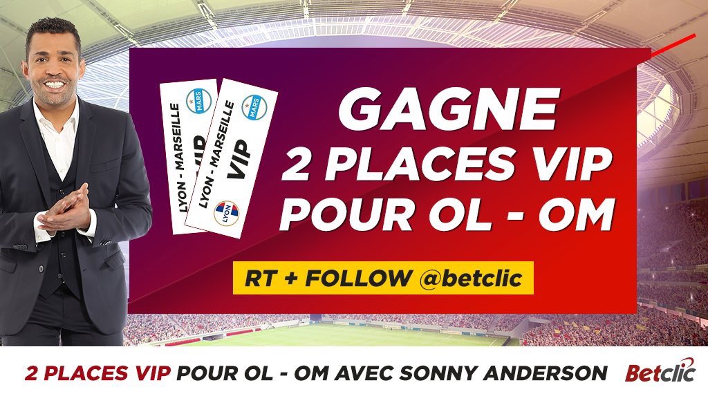 Footballogue's tweet photo. ⚽️ Olympico
 
🎁 Gagnez 2 places VIP pour assister à #OLOM le 17/12 avec @sonnyanderson10
 
➡ RT + Follow @Betclic pour participer au TAS https://t.co/1yeEbC9PrC