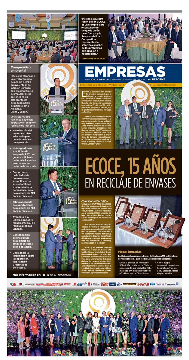 ecoceac's tweet photo. Muy orgullosos de haber cumplido 15 años. https://t.co/Dvyjbji06e
